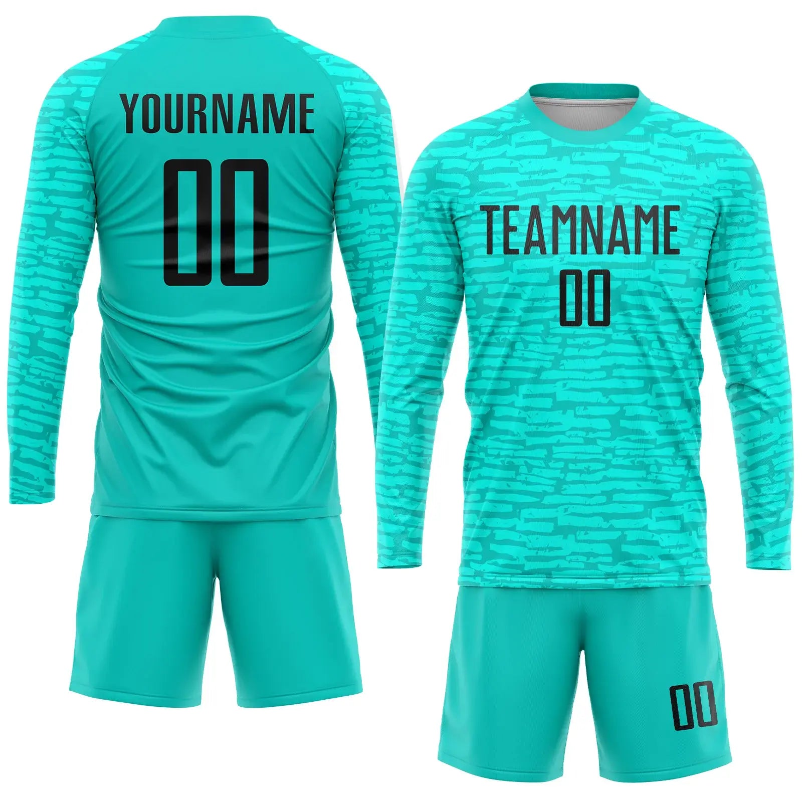 Custom Soccer Jersey Aqua Black Sublimation, Team Uniform Kit, Custom Name Number, Unisex Men Women Youth