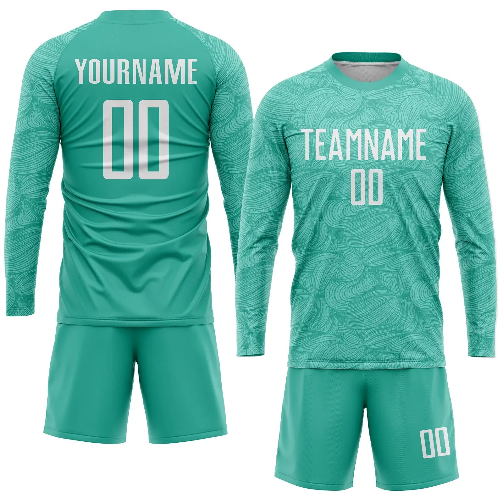 Custom Soccer Jersey Aqua White Sublimation, Team Uniform Kit, Custom Name Number, Unisex Men Women Youth