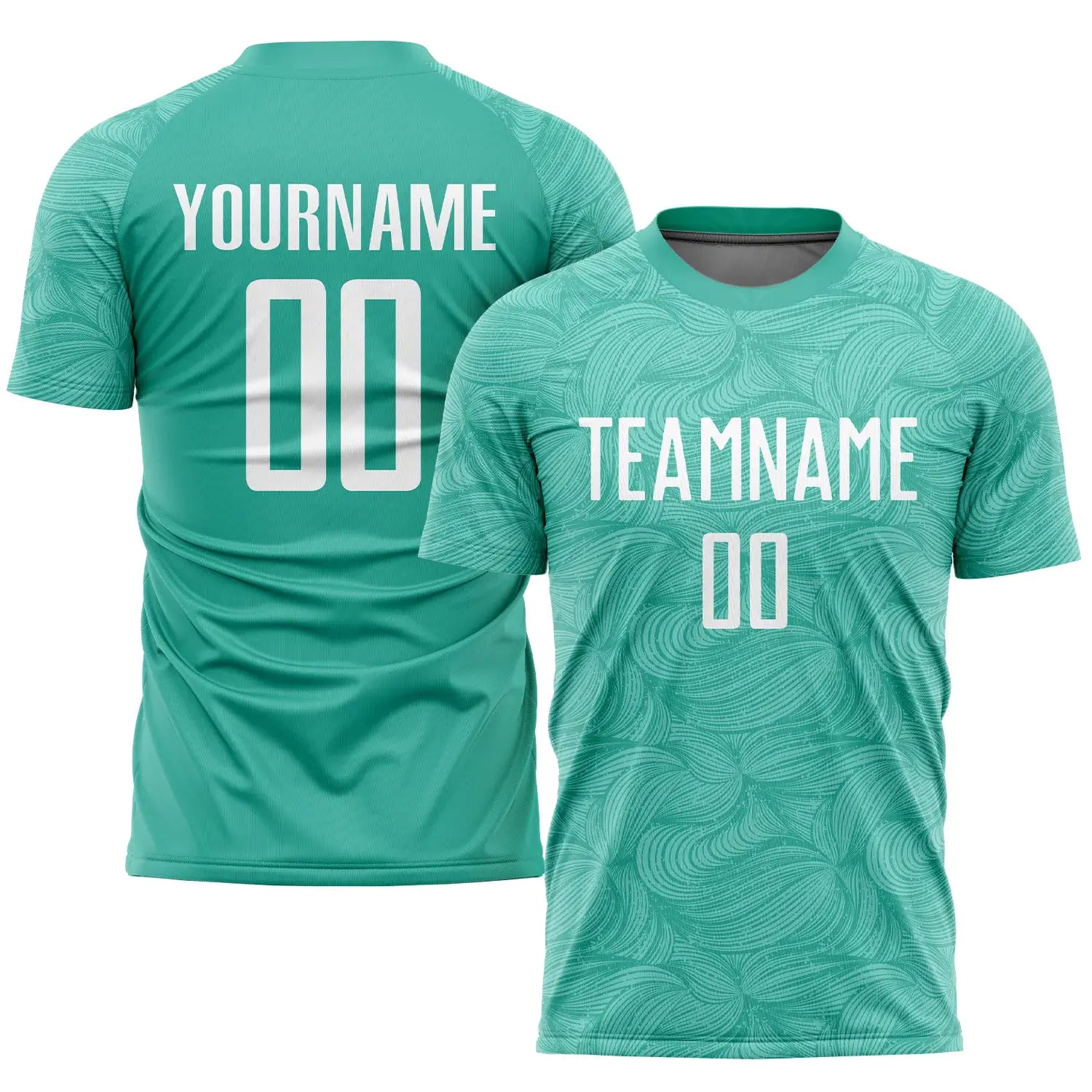 Custom Soccer Jersey Aqua White Sublimation, Team Uniform Kit, Custom Name Number, Unisex Men Women Youth