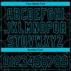 Custom Bowling Ball Pattern Baseball Jersey Black Lakes Blue Sublimation, Custom Name Number, Men Youth Unisex