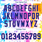 Custom Baseball Jersey White Royal Pink 3D Pattern Design Watercolor Sublimation, Custom Name Number, Men Youth Unisex