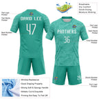Custom Volleyball Jersey Aqua White Lines Sublimation, Custom Name Number, Women Girls Unisex Youth