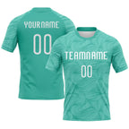 Custom Volleyball Jersey Aqua White Lines Sublimation, Custom Name Number, Women Girls Unisex Youth