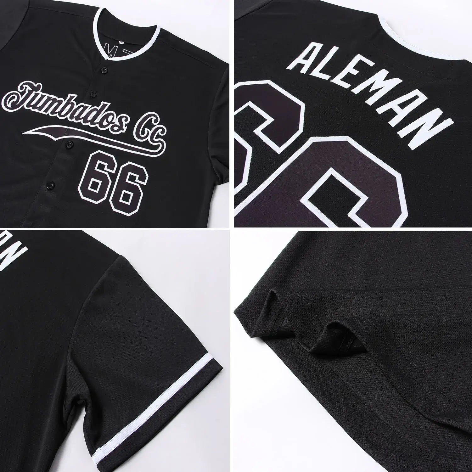 Custom Baseball Jersey Black White Sublimation, Custom Name Number, Men Youth Unisex