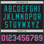 Custom Baseball Jersey Black Pink Teal Sublimation, Custom Name Number, Men Youth Unisex
