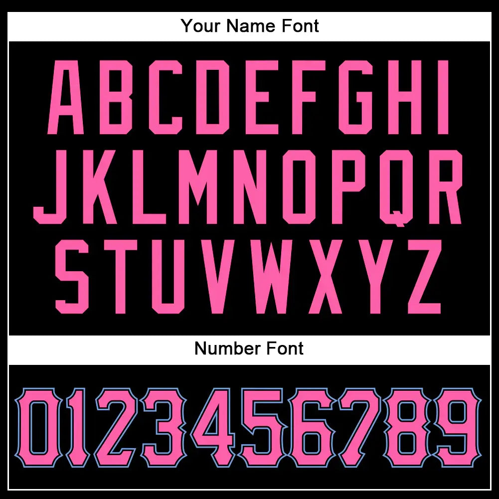 Custom Black White Pinstripe Baseball Jersey Pink Light Blue Sublimation, Custom Name Number, Men Youth Unisex