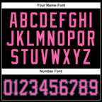 Custom Black White Pinstripe Baseball Jersey Pink Light Blue Sublimation, Custom Name Number, Men Youth Unisex