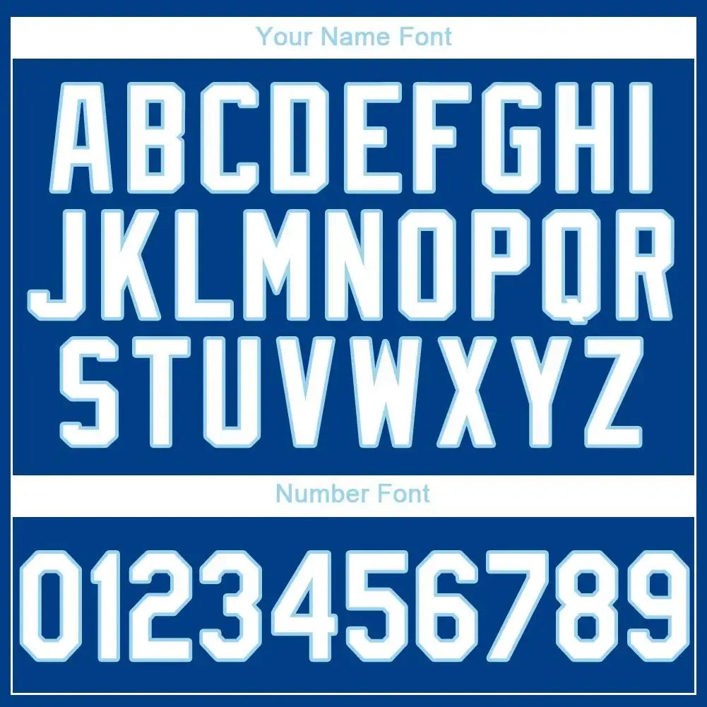 Custom Baseball Jersey Royal White Light Blue Sublimation, Custom Name Number, Men Youth Unisex