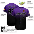 Custom Fade Fashion Baseball Jersey Purple Black Gray Sublimation, Custom Name Number, Men Youth Unisex