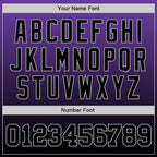 Custom Fade Fashion Baseball Jersey Purple Black Gray Sublimation, Custom Name Number, Men Youth Unisex
