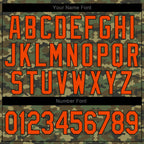 Custom Baseball Jersey Camo Orange Black Sublimation, Custom Name Number, Men Youth Unisex