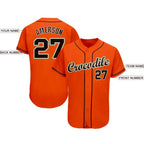 Custom Baseball Jersey Orange Black Cream Old Gold Sublimation, Custom Name Number, Men Youth Unisex
