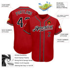 Custom Baseball Jersey Red Black White Sublimation, Custom Name Number, Men Youth Unisex