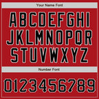 Custom Baseball Jersey Red Black White Sublimation, Custom Name Number, Men Youth Unisex