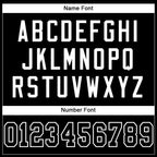 Custom Mesh Football Jersey Black White Pro Style Sublimation, Custom Name Number, Men Youth Unisex