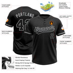 Custom 2-Button Softball Jersey Black Gray Sublimation, Custom Name Number, Women Girls Unisex Youth