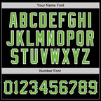 Custom Baseball Jersey Black Neon Green White Sublimation, Custom Name Number, Men Youth Unisex