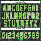 Custom 2-Button Softball Jersey 3D Pattern Black Neon Green Kelly Green Sublimation, Custom Name Number, Women Girls Unisex Youth