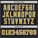 Custom Two Tone Baseball Jersey Black Old Gold White Sublimation, Custom Name Number, Men Youth Unisex