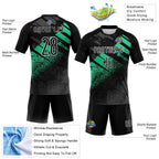 Custom Geometric Shape Volleyball Jersey Black Old Gold Sublimation, Custom Name Number, Women Girls Unisex Youth