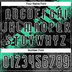 Custom Volleyball Jersey Black Pea Green White Splash Sublimation, Custom Name Number, Women Girls Unisex Youth