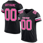 Custom Mesh Football Jersey Black Pink White Pro Style Sublimation, Custom Name Number, Men Youth Unisex