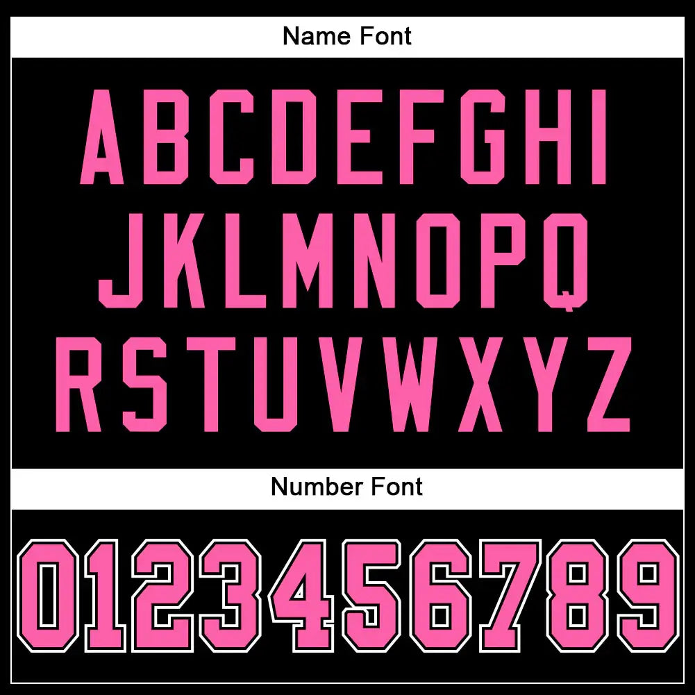 Custom Mesh Football Jersey Black Pink White Pro Style Sublimation, Custom Name Number, Men Youth Unisex
