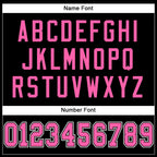 Custom Mesh Football Jersey Black Pink White Pro Style Sublimation, Custom Name Number, Men Youth Unisex
