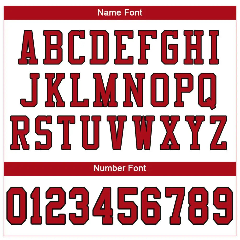 Custom Mesh Football Jersey White Red Black Pro Style Sublimation, Custom Name Number, Men Youth Unisex