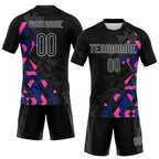 Custom Geometric Shape Volleyball Jersey Black Royal Pink Sublimation, Custom Name Number, Women Girls Unisex Youth