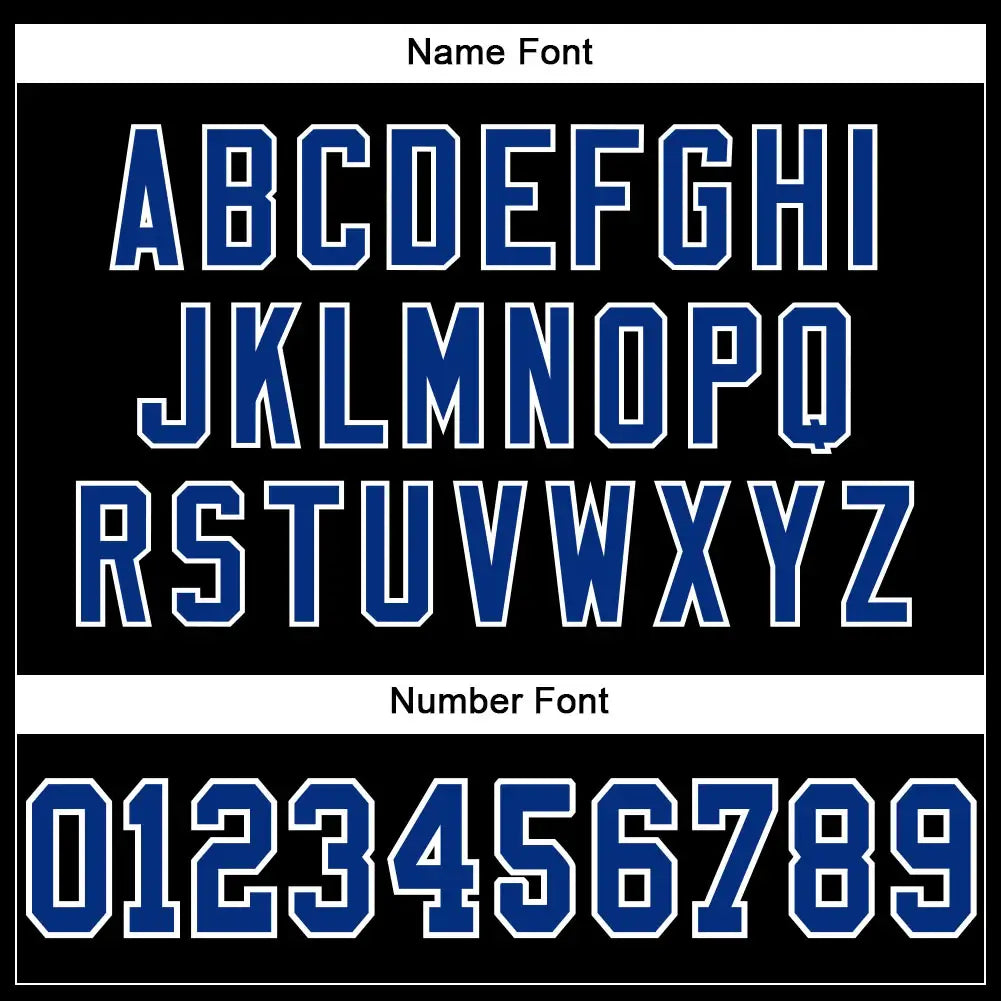 Custom Mesh Football Jersey Black Royal White Pro Style Sublimation, Custom Name Number, Men Youth Unisex