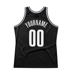 Custom Throwback Basketball Jersey Black White Sublimation, Team Uniform Kit, Custom Name Number, Unisex Men Women Youth