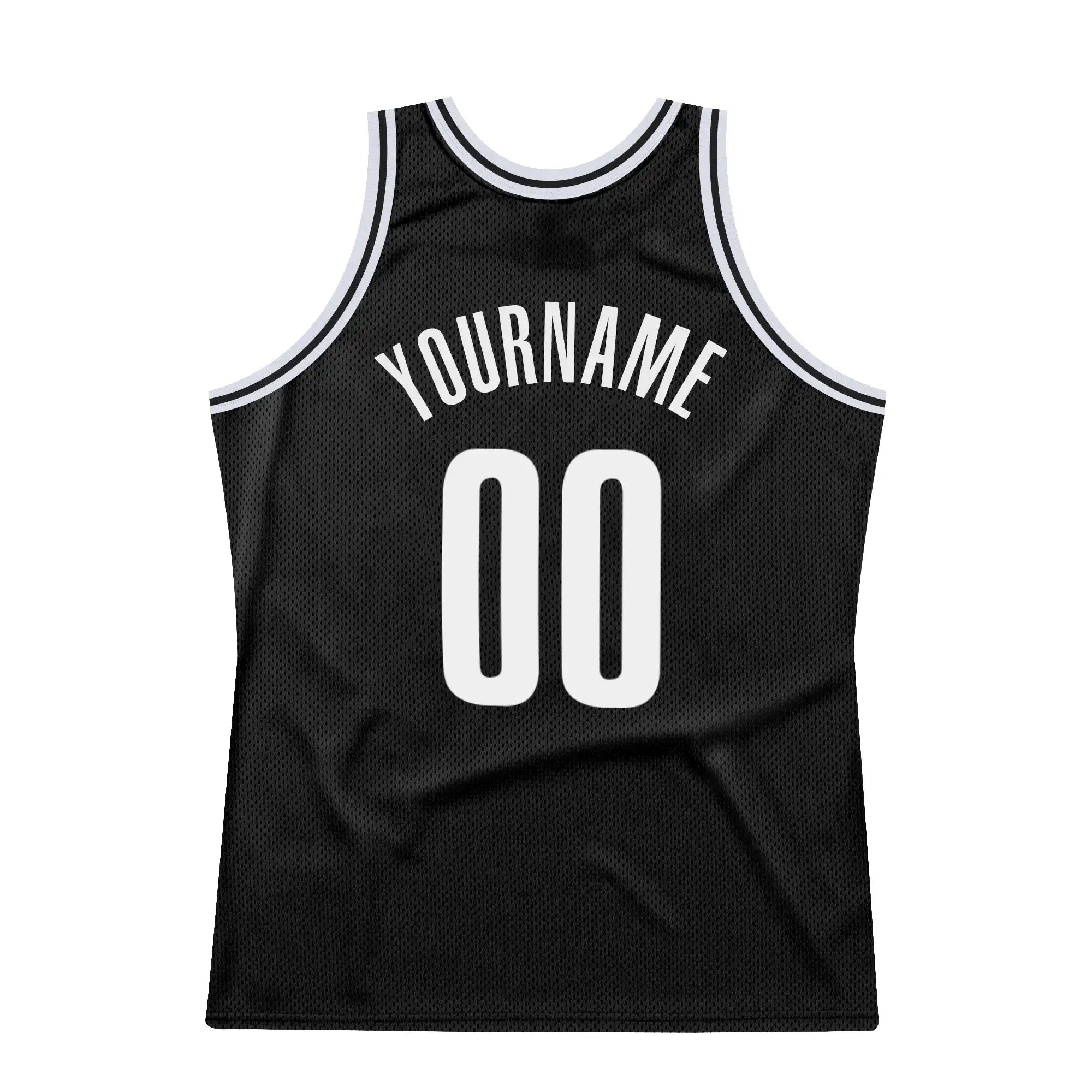 Custom Throwback Basketball Jersey Black White Sublimation, Team Uniform Kit, Custom Name Number, Unisex Men Women Youth