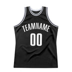 Custom Throwback Basketball Jersey Black White Sublimation, Team Uniform Kit, Custom Name Number, Unisex Men Women Youth