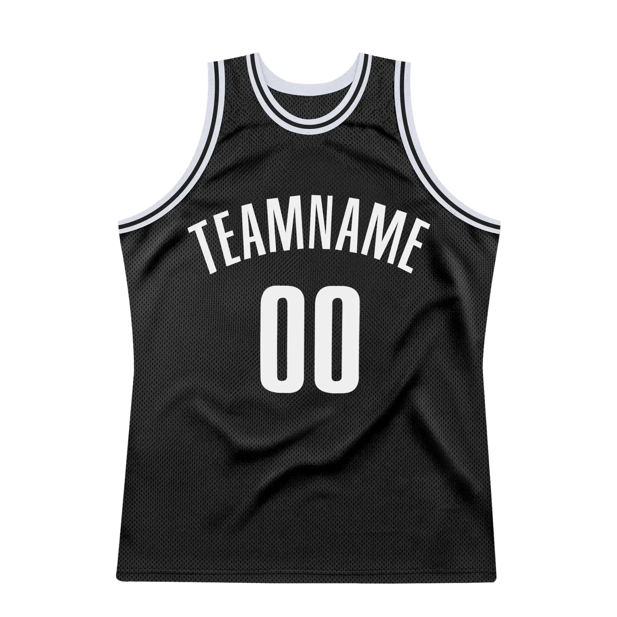 Custom Throwback Basketball Jersey Black White Sublimation, Team Uniform Kit, Custom Name Number, Unisex Men Women Youth