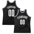Custom Throwback Basketball Jersey Black White Sublimation, Team Uniform Kit, Custom Name Number, Unisex Men Women Youth
