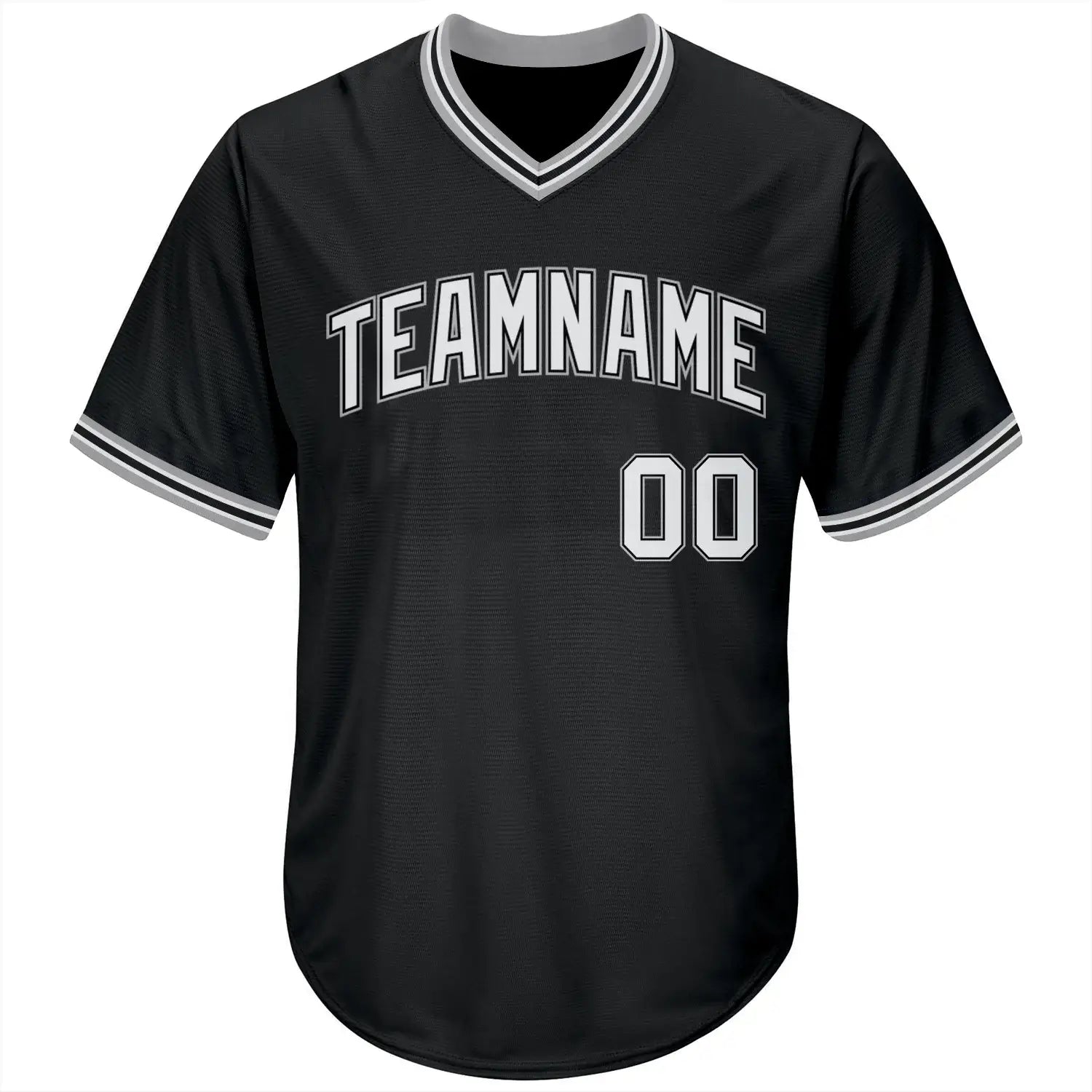 Custom Throwback Baseball Jersey Black White Gray Sublimation, Custom Name Number, Men Youth Unisex
