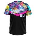 Custom 2-Button Softball Jersey 3D Pattern Black White Light Blue Sublimation, Custom Name Number, Women Girls Unisex Youth