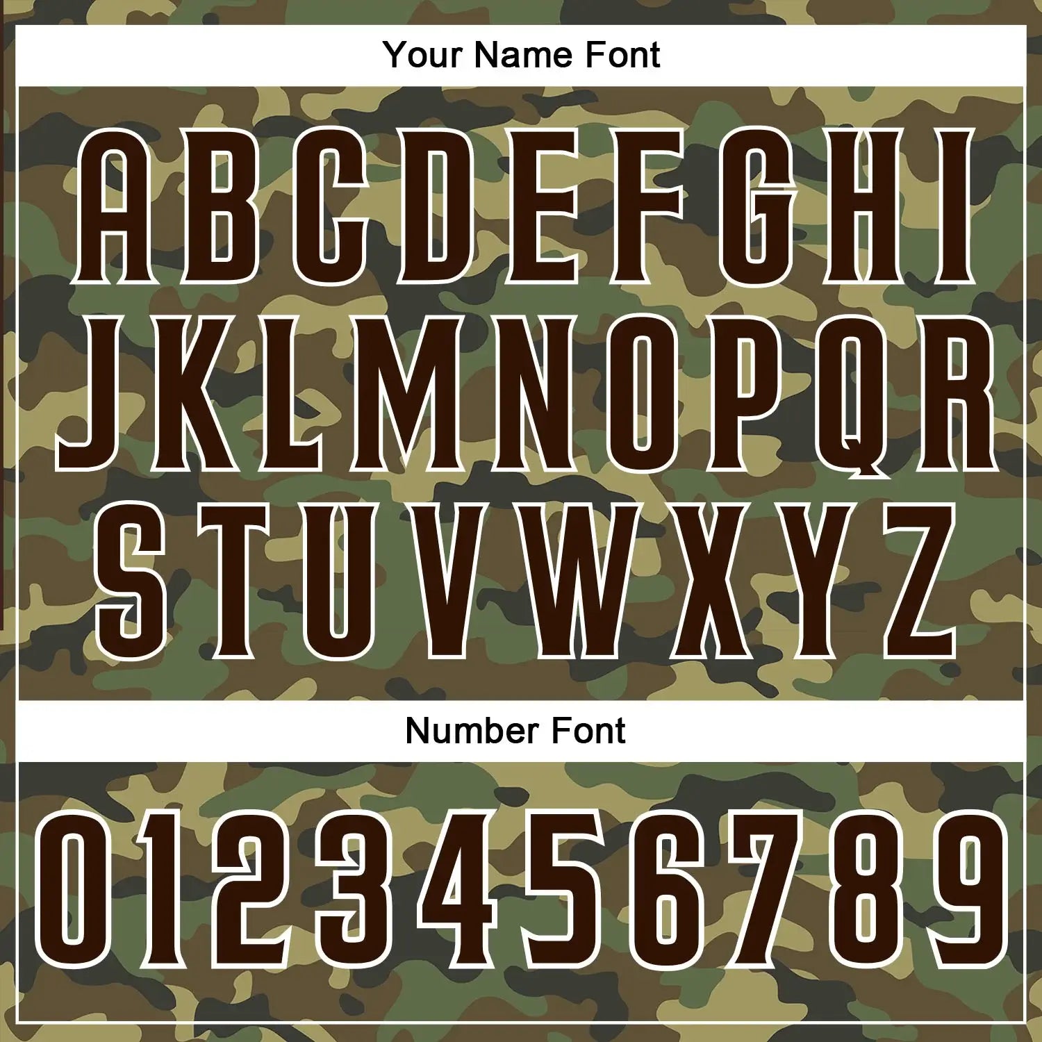 Custom Baseball Jersey Camo Brown White Sublimation, Custom Name Number, Men Youth Unisex