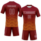 Custom Geometric Shape Volleyball Jersey Crimson Yellow White Sublimation, Custom Name Number, Women Girls Unisex Youth