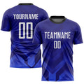 Custom Soccer Jersey Dark Purple White Royal Navy Sublimation, Team Uniform Kit, Custom Name Number, Unisex Men Women Youth