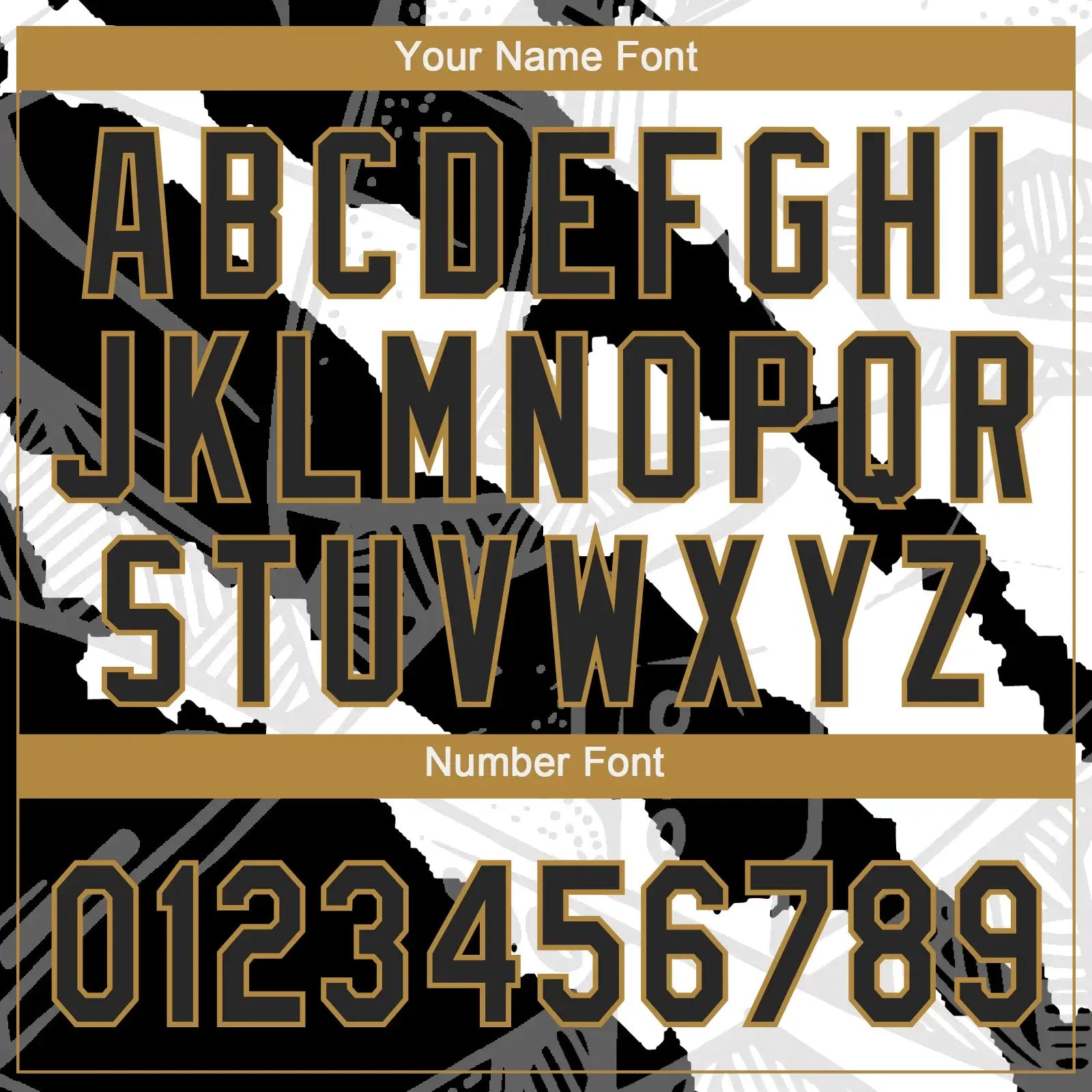 Custom 2-Button Graffiti Pattern Softball Jersey 3D Black Old Gold Sublimation, Custom Name Number, Women Girls Unisex Youth
