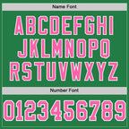 Custom Mesh Football Jersey Grass Green Pink White Pro Style Sublimation, Custom Name Number, Men Youth Unisex
