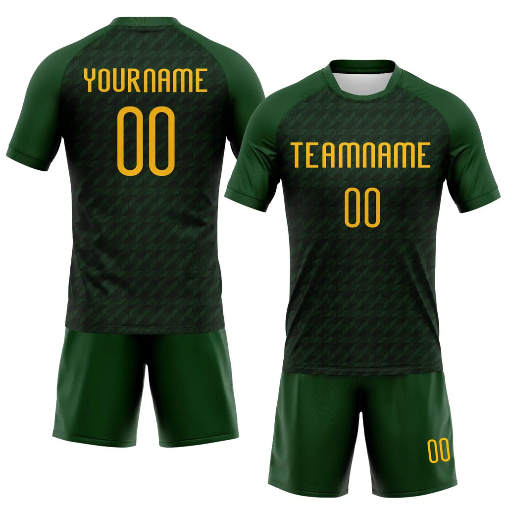 Custom Geometric Shape Volleyball Jersey Green Gold Sublimation, Custom Name Number, Women Girls Unisex Youth