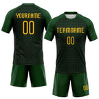Custom Geometric Shape Volleyball Jersey Green Gold Sublimation, Custom Name Number, Women Girls Unisex Youth