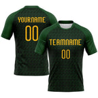 Custom Geometric Shape Volleyball Jersey Green Gold Sublimation, Custom Name Number, Women Girls Unisex Youth