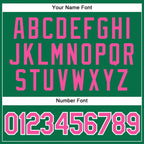 Custom Baseball Jersey Kelly Green Pink White Sublimation, Custom Name Number, Men Youth Unisex
