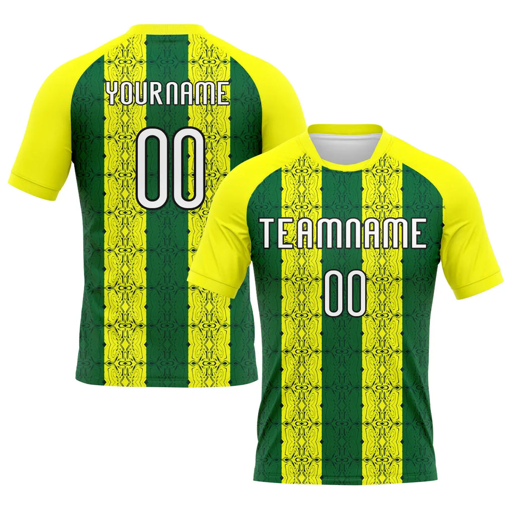 Custom Abstract Shape Volleyball Jersey Light Yellow Green Black Sublimation, Custom Name Number, Women Girls Unisex Youth