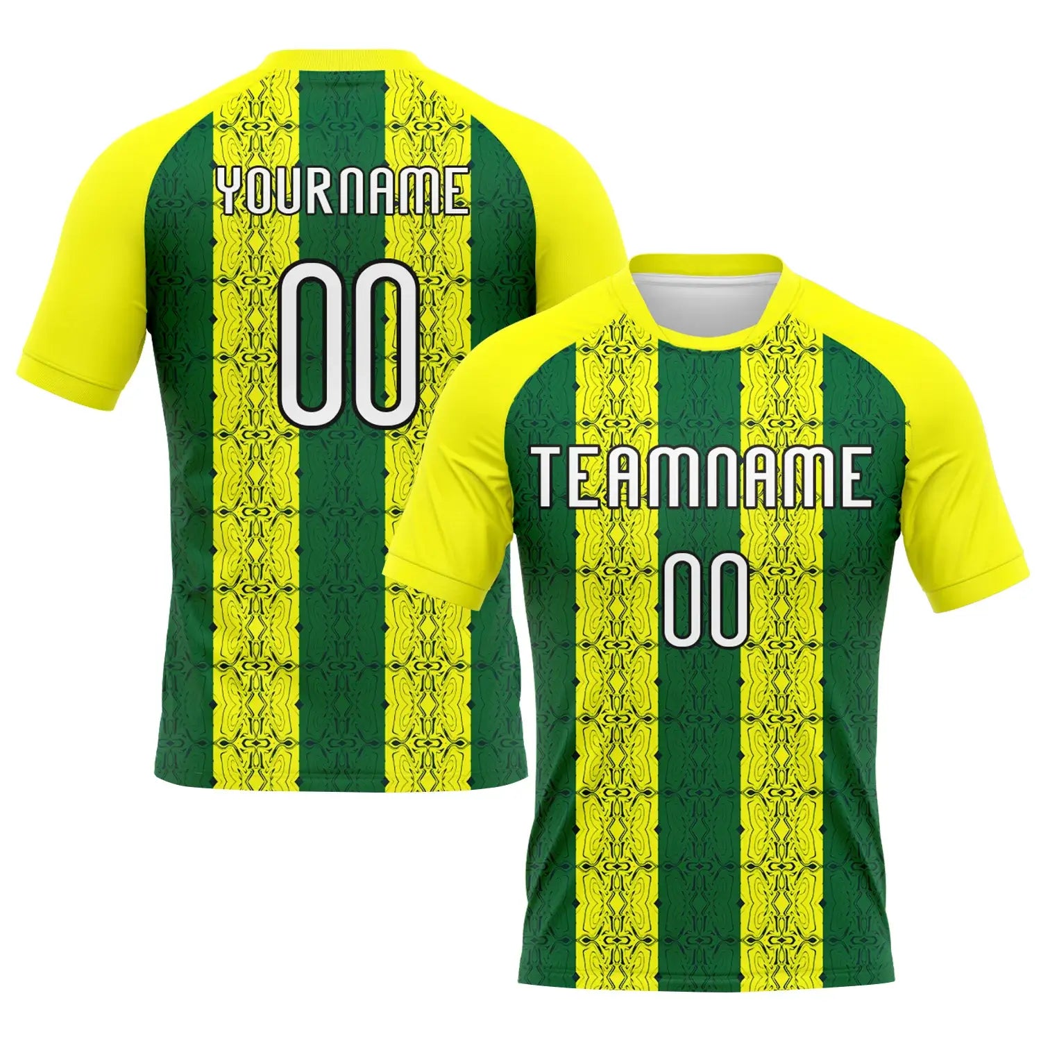 Custom Abstract Shape Volleyball Jersey Light Yellow Green Black Sublimation, Custom Name Number, Women Girls Unisex Youth