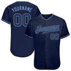 Custom Baseball Jersey Navy Light Blue Sublimation, Custom Name Number, Men Youth Unisex